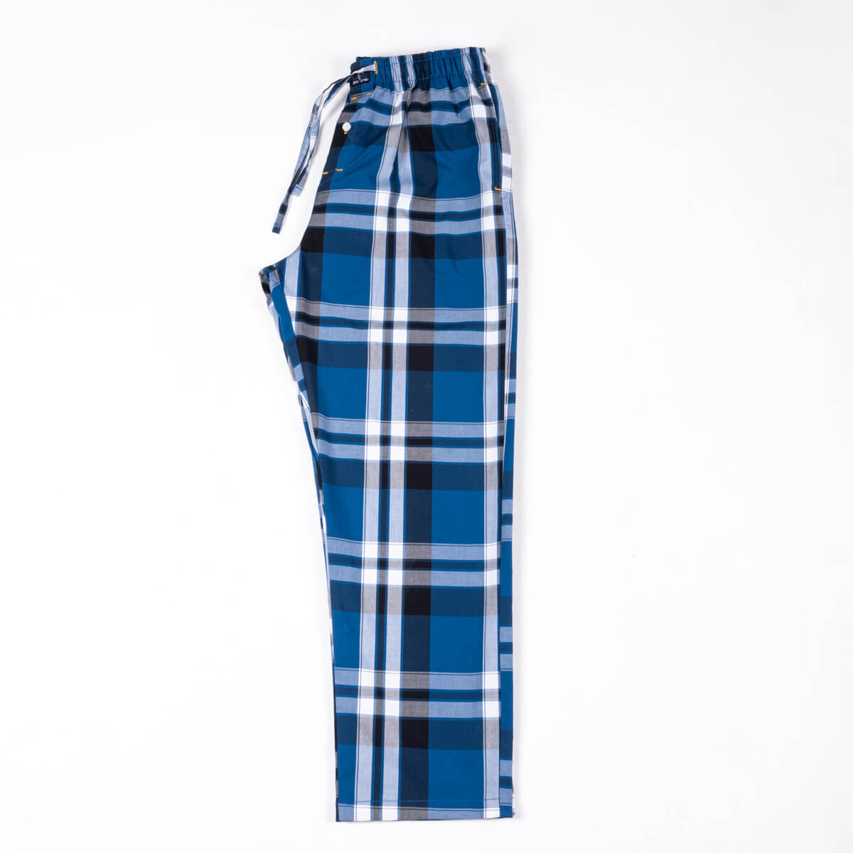 Antique Blue Check Cotton Premium Pajama