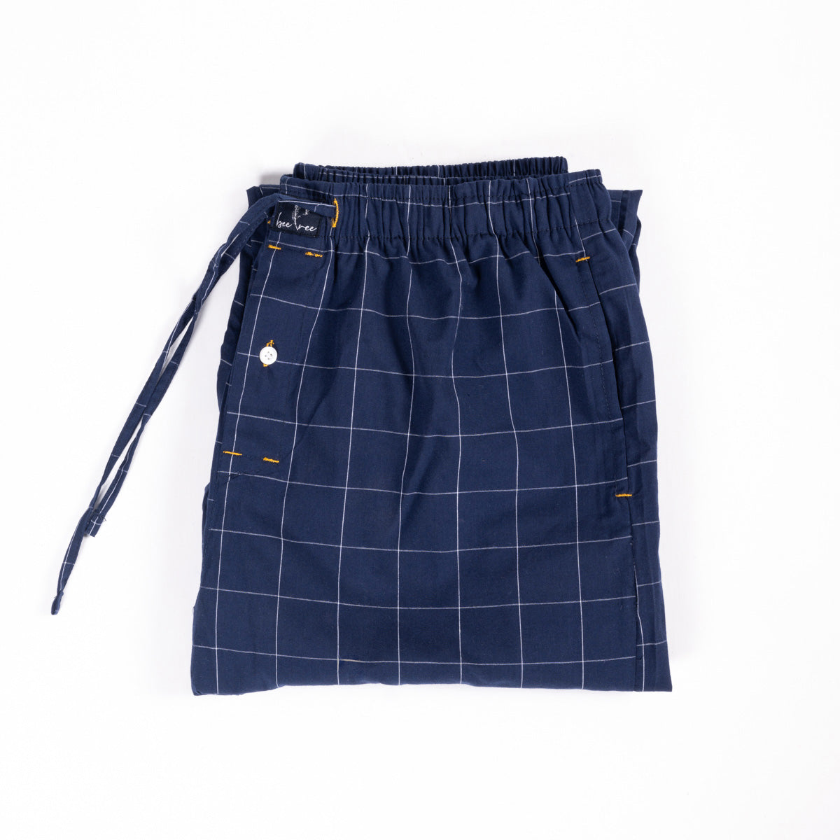 Royal Navy Check Cotton Premium Pajama