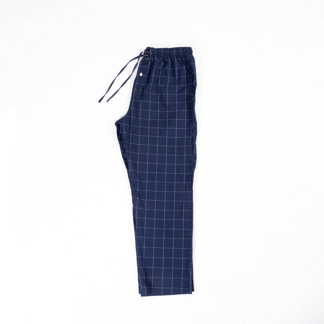 Royal Navy Check Cotton Premium Pajama