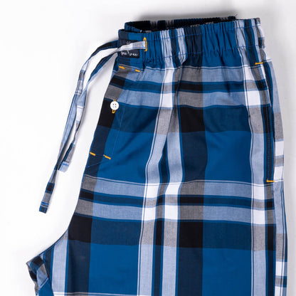 Antique Blue Check Cotton Premium Pajama
