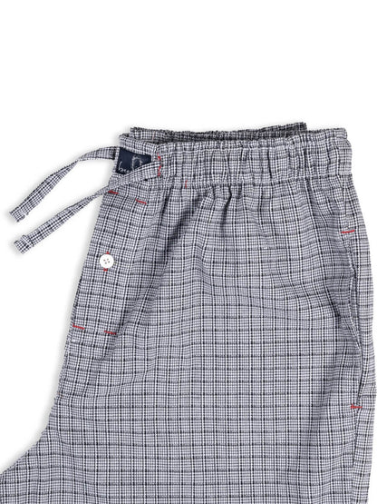 Premium Grey Check Men Summer Cotton Pajama