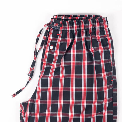 Maroon Black Check Cotton Pajama