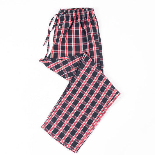Maroon Black Check Cotton Pajama