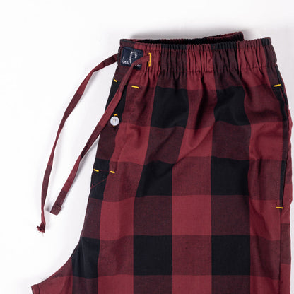 Maroon Black Premium Cotton Pajama