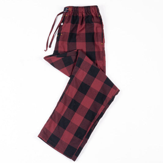 Maroon Black Premium Cotton Pajama