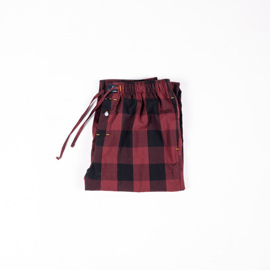 Maroon Black Premium Cotton Pajama